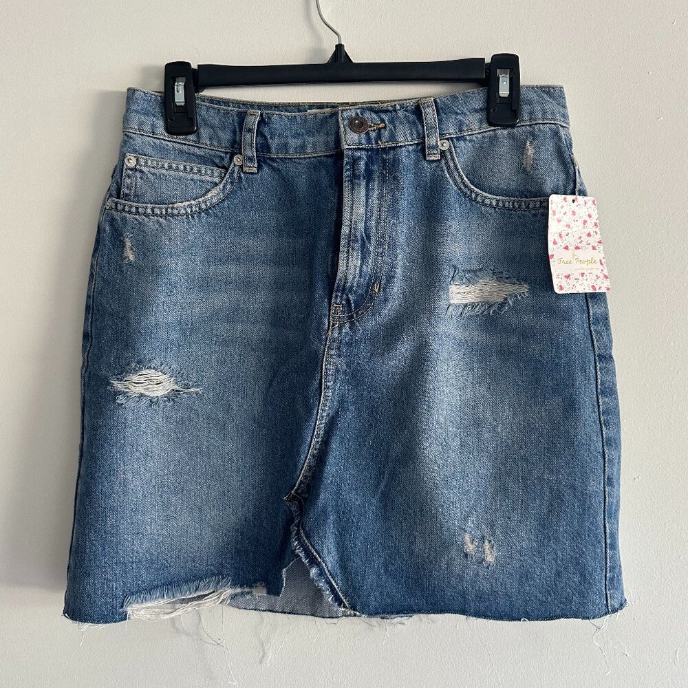 Free People Denim Mini Skirt Size 27